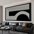 Monochrome Contemporary Canvas Wall Art 24x48 Inches