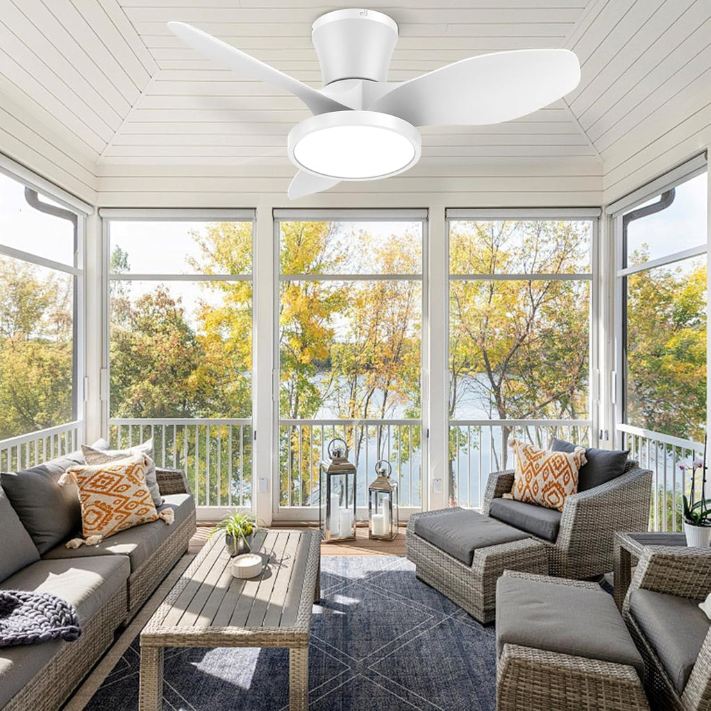 32 Inch Ceiling Fan LED Light Energy Efficient Design