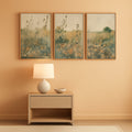 Vintage Wildflower Landscape Wall Art 24x36 Canvas