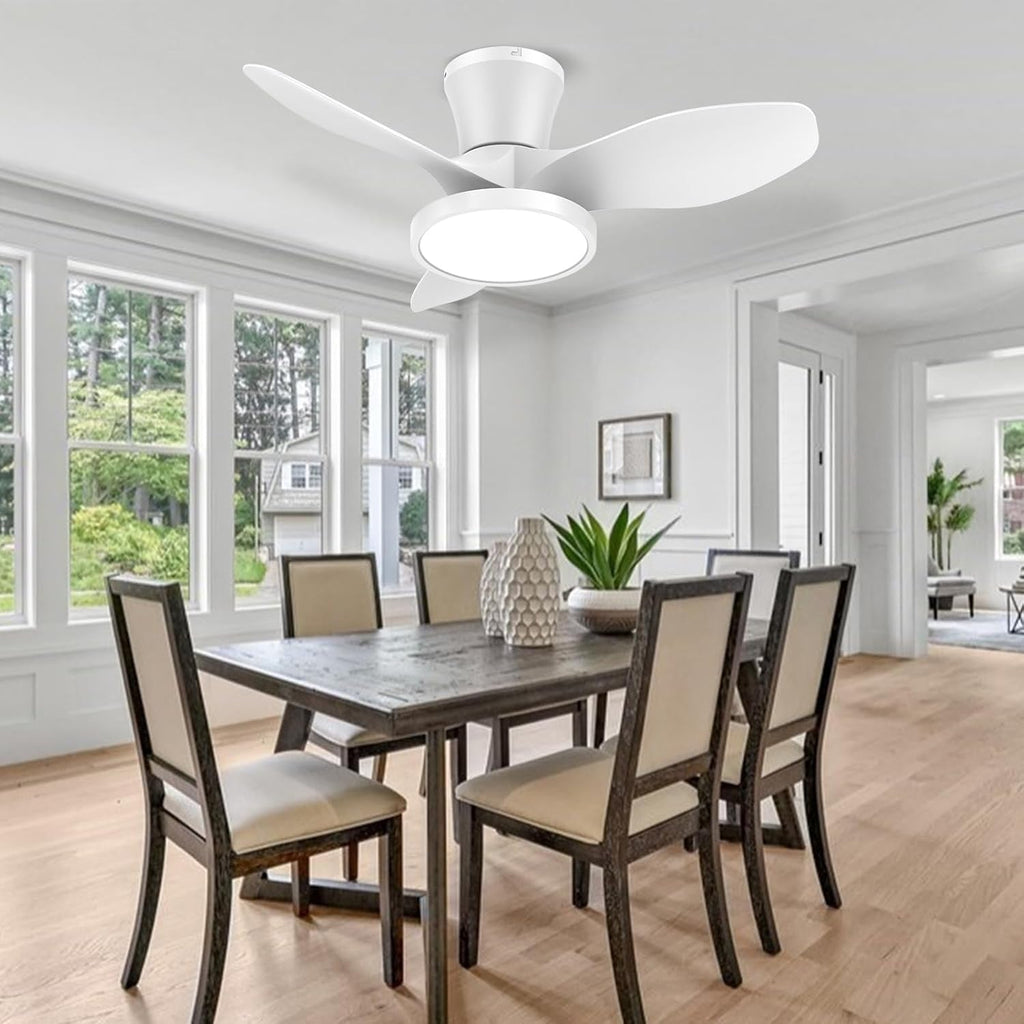 32 Inch Ceiling Fan LED Light Energy Efficient Design