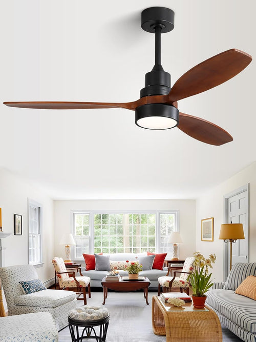 52 Inch Flush Mount Ceiling Fan With Lights Remote Control