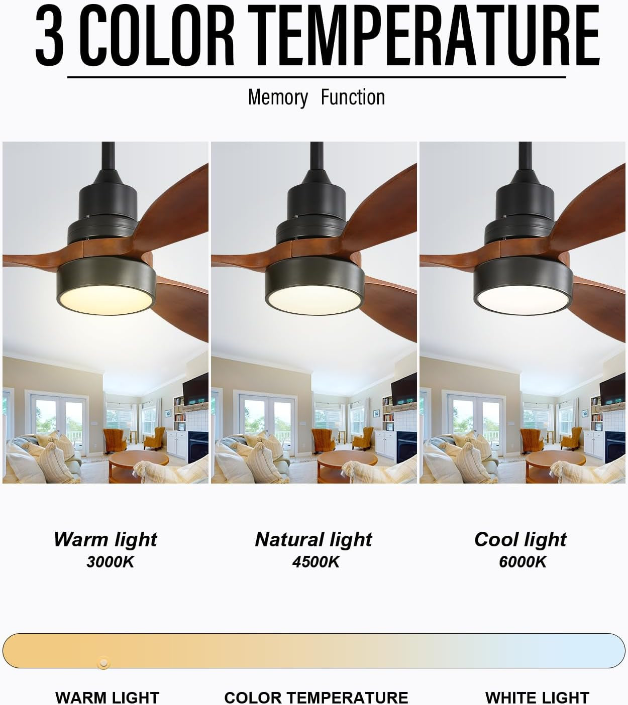 52 Inch Flush Mount Ceiling Fan With Lights Remote Control