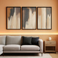 Gray Beige AbstractExpressionist Canvas Wall Art Size16x24