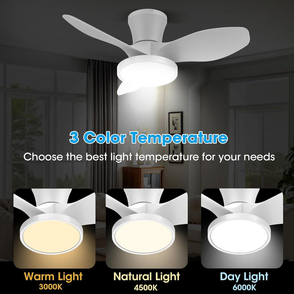 32 Inch Ceiling Fan LED Light Energy Efficient Design