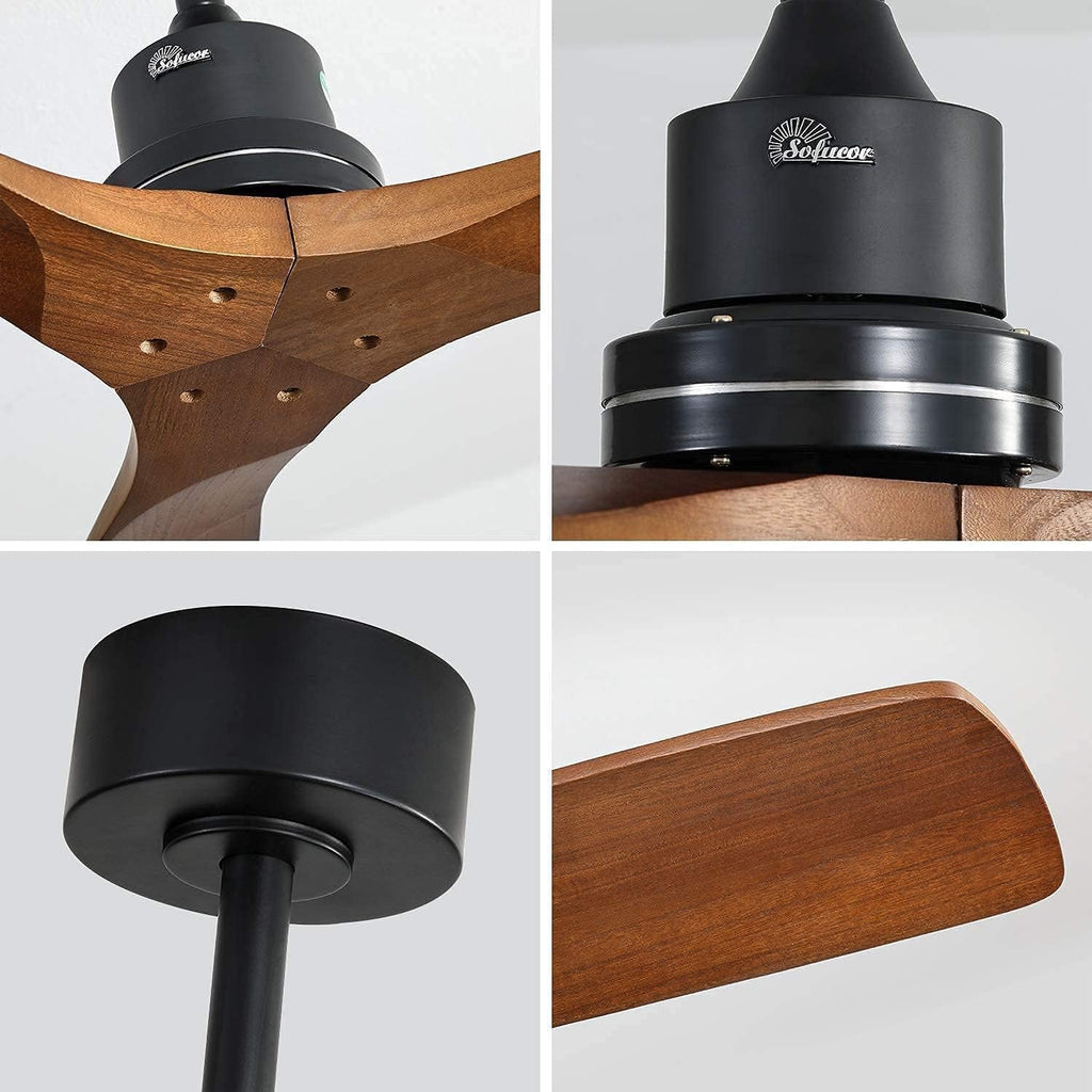 52 Inch Low Profile Ceiling Fan With Remote Indoor Outdoor